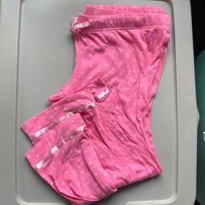 Pink polka dot crop ladies Pajama bottoms